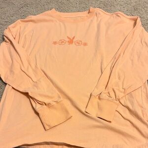 PLAYBOY Peach Long Sleeve Tee